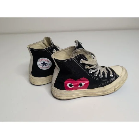 Converse Chuck 70 Hi High x Comme des Garçons CDG Black M5 / W7 Sneakers 150204C - Picture 3 of 5
